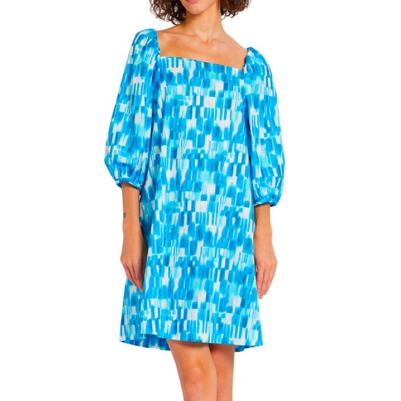 NEW • MARELLA • Women’s Mini DRESS COTTAGE  Blue and White US 6 - Picture 2 of 4